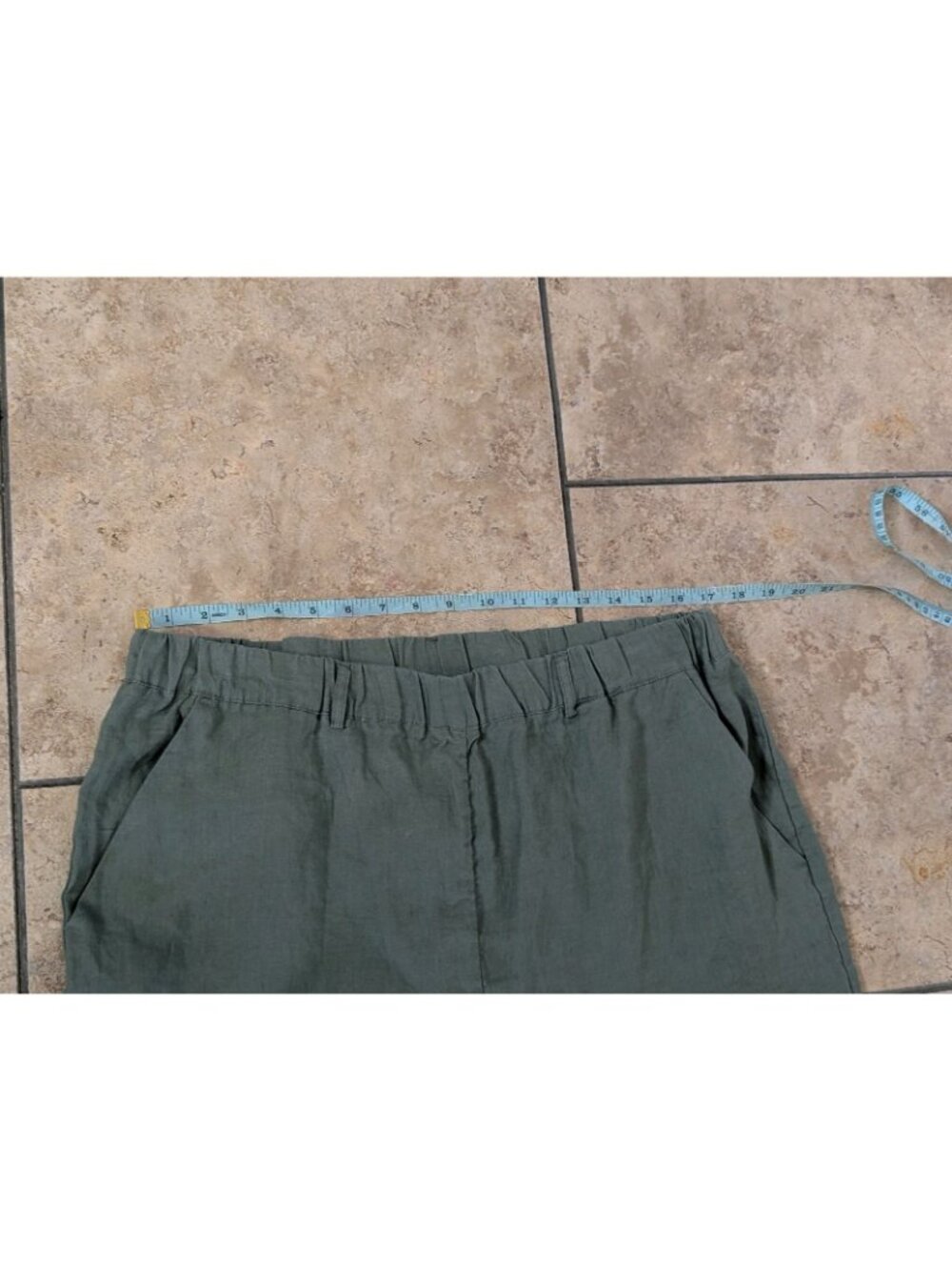Quince 100% European Linen Pants Womens Large Green Sustainable Eco Capsule - Picture 6 of 8